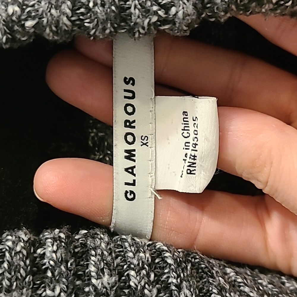 Glamorous Gray Extra Long Turtle Neck Sweater - image 3